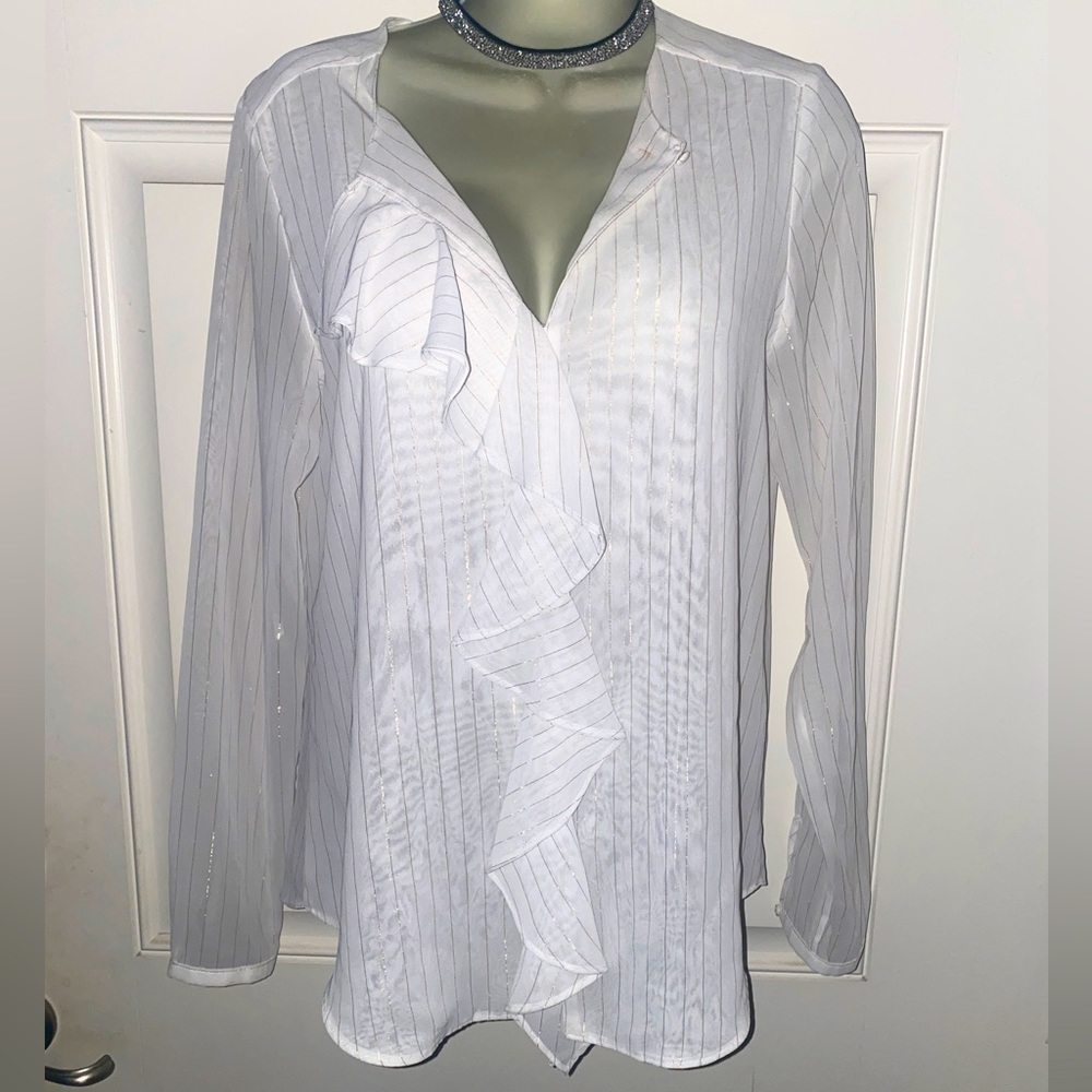 Tommy Hilfiger Ruffle Sheer Blouse